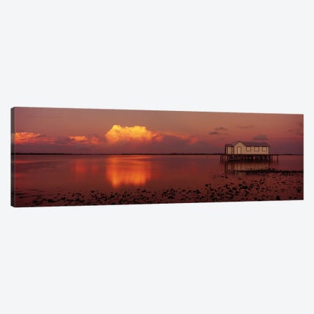 Fishing Hut At Sunset, Pine Island, Hernando County, Florida, USA Canvas Print #PIM15948} by Panoramic Images Canvas Print