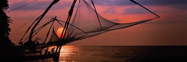 India: Fishing Nets Cochin India by Panoramic Images