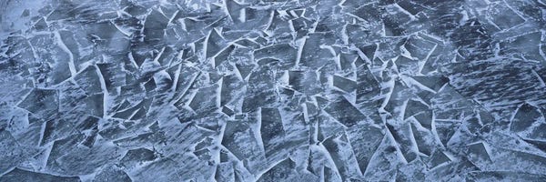 Fractured Ice On The St. Lawrence River, Montral, Canada