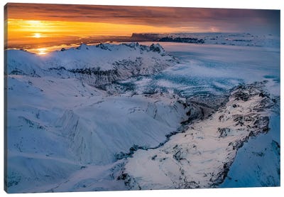 Glacial Landscapes II, Vatnajokull National Park, Vatnajokull Ice Cap, Iceland Canvas Art Print - Glacier & Iceberg Art