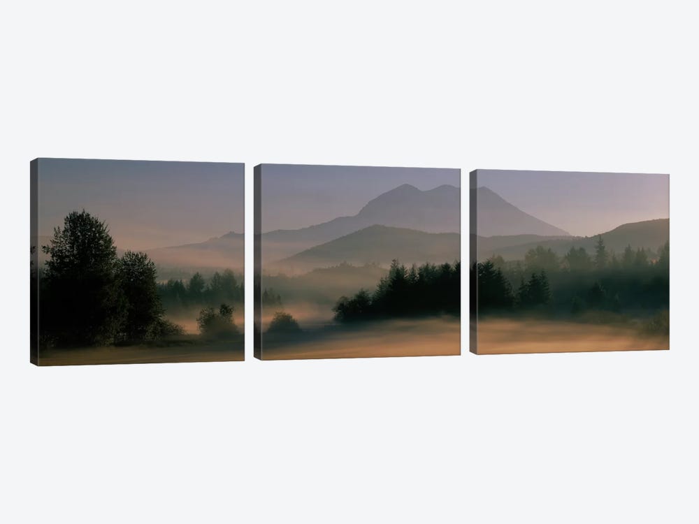 Sunrise, Mount Rainier Mount Rainier National Park, Washington State, USA by Panoramic Images 3-piece Canvas Wall Art