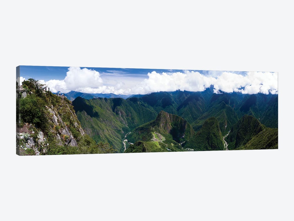 Incan Ruins Of Machu Picchu And Huayna Picchu Peak, Aguas Calientes, Peru, South America by Panoramic Images 1-piece Canvas Art Print