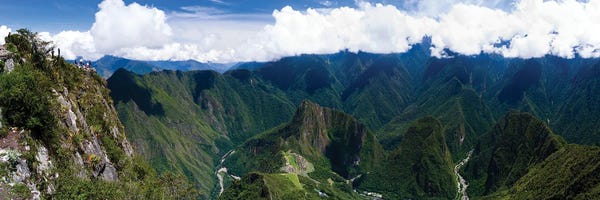 Ancient Ruins: Incan Ruins Of Machu Picchu And Huayna Picchu Peak, Aguas Calientes, Peru, South America by Panoramic Images