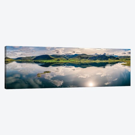 Landscape Mt Medalfell, Lake Medalfellsvatn, Iceland Canvas Print #PIM15967} by Panoramic Images Canvas Wall Art