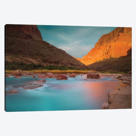 Landscape With Little Colorado River In Canyon, Chuar Butte, Grand Canyon National Park, Arizona, USA Canvas Print #PIM15974} by Panoramic Images Canvas Art Print