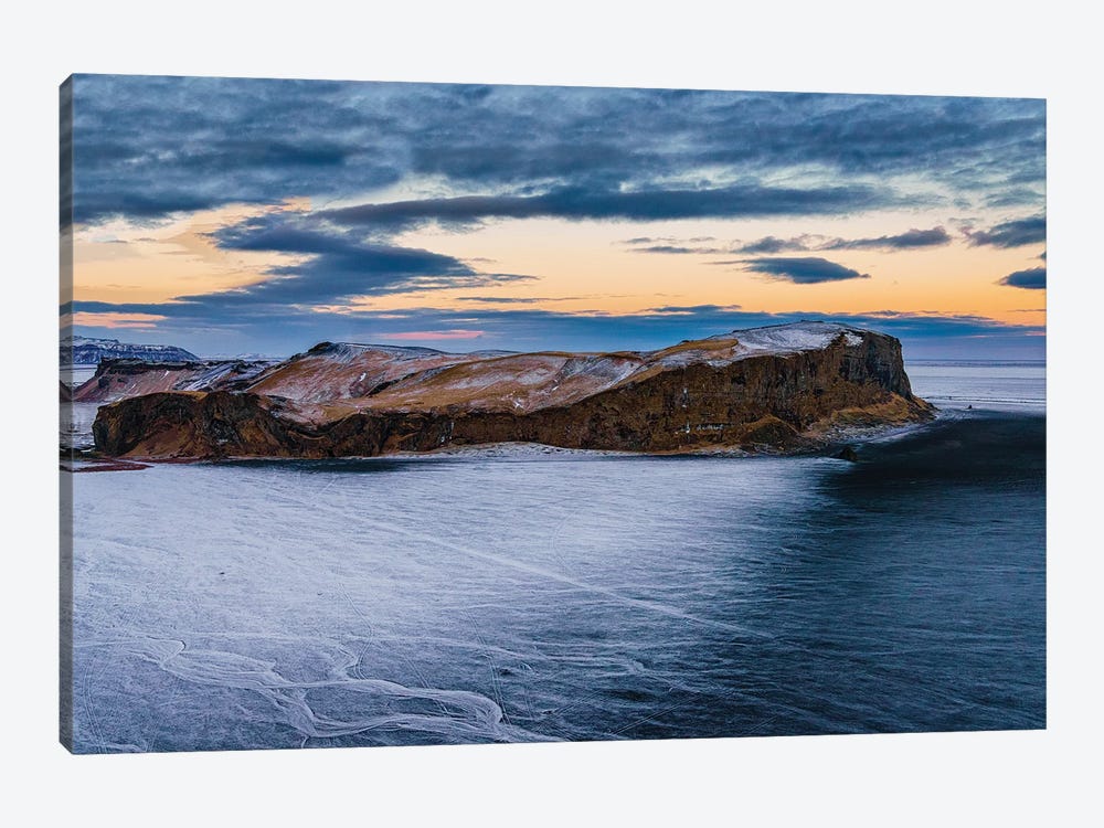 Landscape, Hjorleifsholfdi, South Coast, Iceland. The Mountain Is Located On The Myrdalssandur Outwash Plain Near Vik. by Panoramic Images 1-piece Canvas Art Print