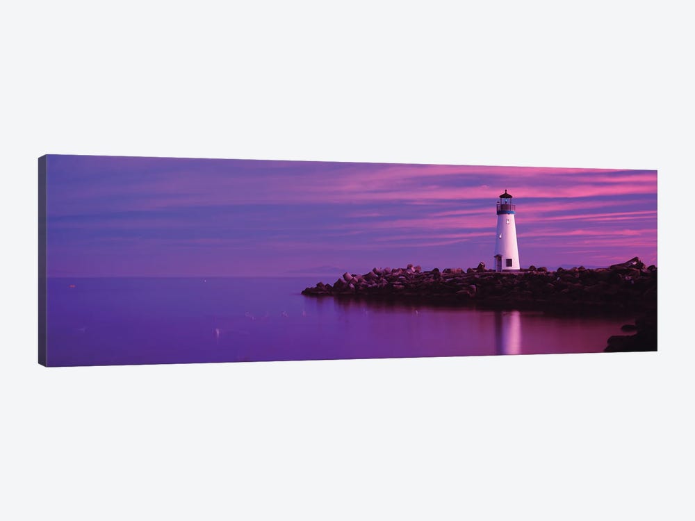 Lighthouse On An Island, Walton Lighthouse, Santa Cruz, Santa Cruz County, California, USA by Panoramic Images 1-piece Art Print