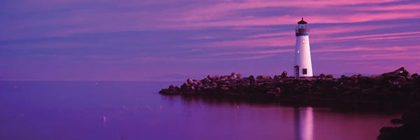 Santa Cruz: Lighthouse On An Island, Walton Lighthouse, Santa Cruz, Santa Cruz County, California, USA by Panoramic Images