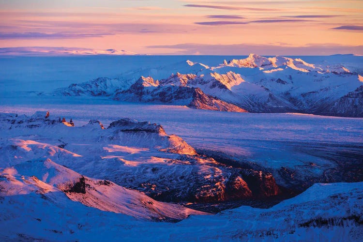 Mountain Peaks, Skeidararjokull, Vatnajokull Ice Cap, Vatnajokull National Park, Iceland