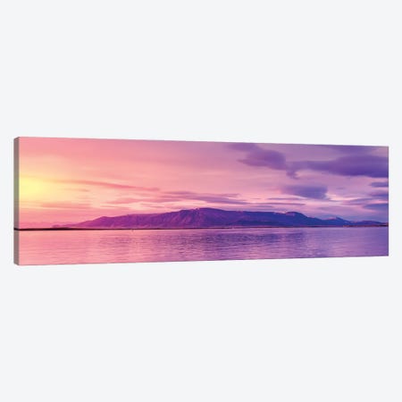 Mt Esja At Sunset, Reykjavik, Iceland Canvas Print #PIM16001} by Panoramic Images Canvas Wall Art