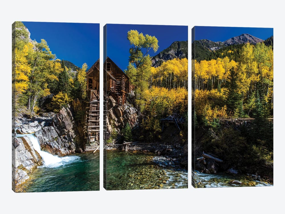 Old Mill On The Crystal River, Crystal, Colorado, USA by Panoramic Images 3-piece Canvas Art