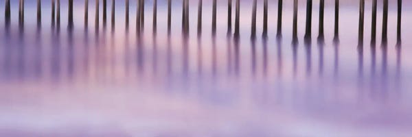 Santa Barbara: Pier Pilings Protude From A Pastel Sea At Gaviota State Park, Gaviota, Santa Barbara County, California, USA by Panoramic Images