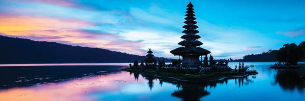 Indonesia: Pura Ulun Danu Beratan Temple, Bedugal, Bali, Indonesia by Panoramic Images