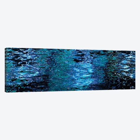 Reflections In Water Surface At Night Canvas Print #PIM16015} by Panoramic Images Canvas Art