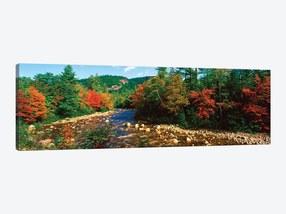 River Flowing Through A Forest, Swift River, White Mountain National Forest, Carroll County, New Hampshire, USA 1-piece Canvas Print