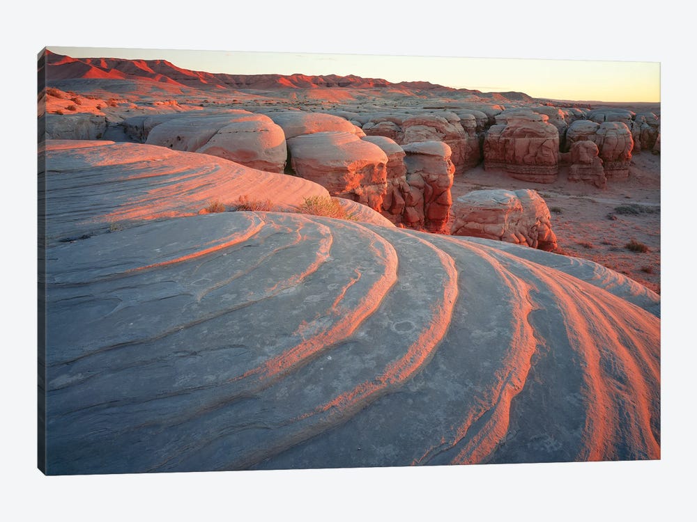 Rock Formation In Desert At Sunset, San Rafael Desert, Utah, USA by Panoramic Images 1-piece Canvas Art Print
