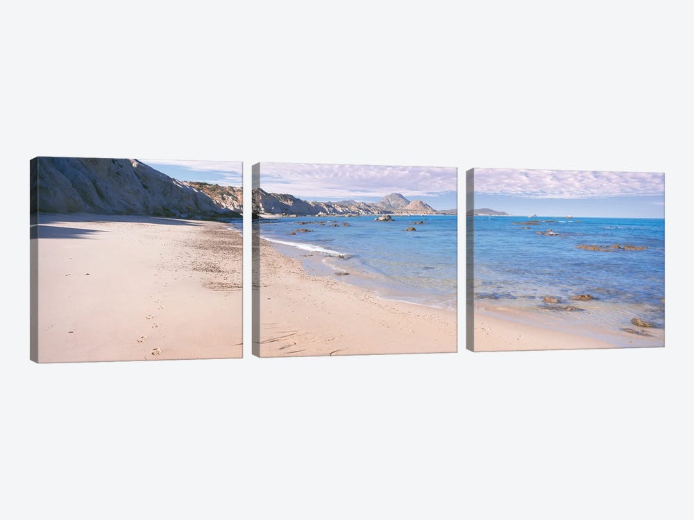 Sandy Beach Between Cabo Pulmo And Playa Los Arbolitos, Cabo Pulmo National Park, Baja California Sur, Mexico by Panoramic Images 3-piece Canvas Artwork