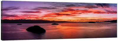 Seascape At Sunset, Concepcion Bay, Baja California Sur, Mexico Canvas Art Print - Mexico Art
