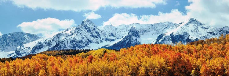 Snow Covered Mountain Range, San Juan Mountains, Colorado, USA