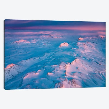 Sunset Over Mountains, Vatnajokull National Park, Iceland Unesco World Heritage Site. Canvas Print #PIM16029} by Panoramic Images Canvas Artwork