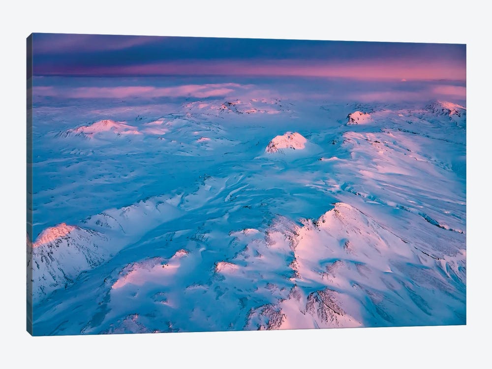 Sunset Over Mountains, Vatnajokull National Park, Iceland Unesco World Heritage Site. by Panoramic Images 1-piece Canvas Art Print