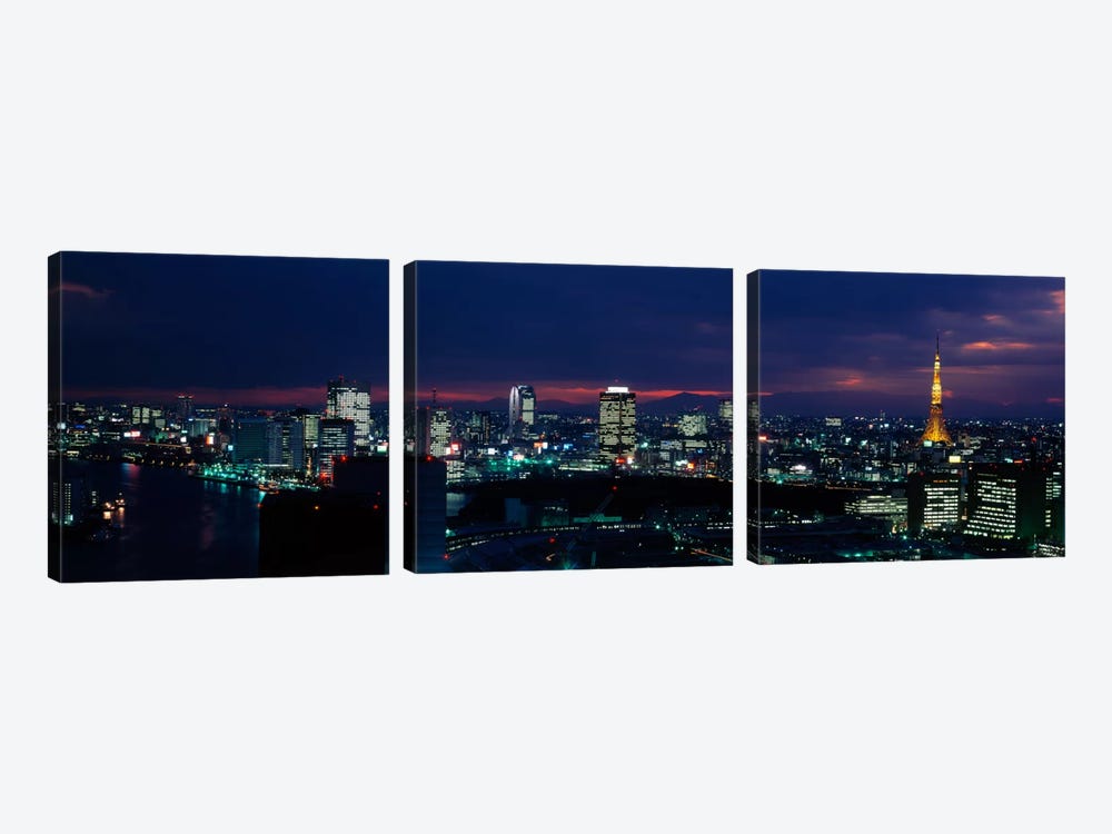 Tokyo Tower Tokyo Japan by Panoramic Images 3-piece Canvas Artwork