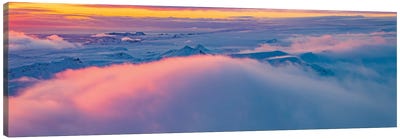 Sunset Over Mountains, Vatnajokull National Park, Iceland Unesco World Heritage Site. Canvas Art Print - Iceland Art