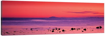 Sunset Over Snaefellsjokull Glacier, Iceland Canvas Art Print - Glacier & Iceberg Art