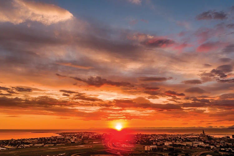 Sunset, Reykjavik, Iceland by Panoramic Images wall art