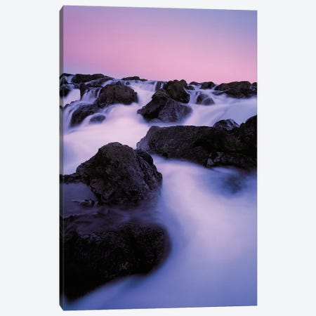 Sunset-Rocks And Waterfalls, Western Iceland Canvas Print #PIM16035} by Panoramic Images Canvas Wall Art