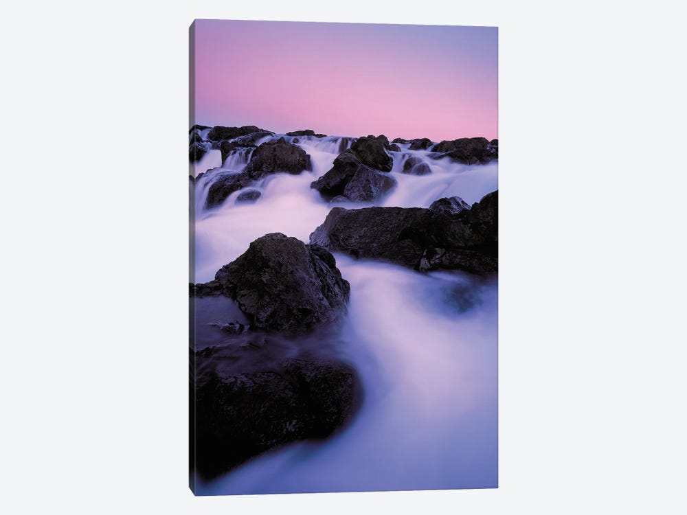 Sunset-Rocks And Waterfalls, Western Iceland by Panoramic Images 1-piece Canvas Artwork