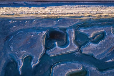 Top View Of Patterns On The Beach, Eyjafjordur, Iceland by Panoramic Images canvas print