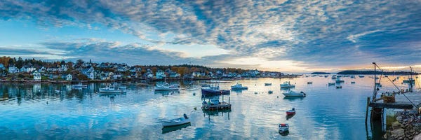 Maine: Usa, Maine, Stonington, Stonington Harbor, Dawn by Panoramic Images