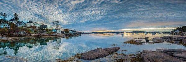 Maine: Usa, Maine, Stonington, Stonington Harbor, Dawn by Panoramic Images