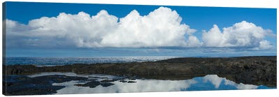 View Of Cloud Reflected In Sea, Pacific Ocean, Pu Uhonuna O Honaunau National Park, South Kona, Hawaii, USA Canvas Art Print - The Big Island (Island of Hawai'i)