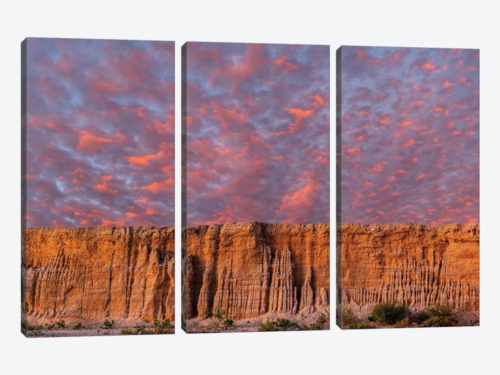 View Of Cloudscape Over Rock Formation, Baja California Sur, Mexico by Panoramic Images 3-piece Canvas Art