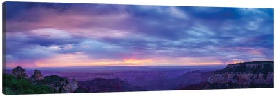 View Of Dramatic Sky Over Canyon, Grand Canyon, Arizona, USA Canvas Art Print - Canyon Art