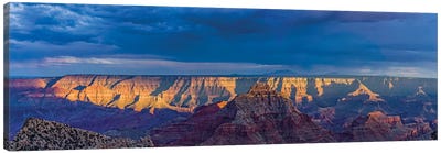 View Of Dramatic Sky Over Canyon, Grand Canyon, Arizona, USA Canvas Art Print - Arizona Art