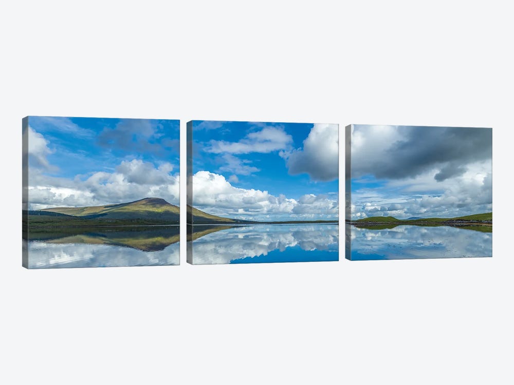 View Of Lake And Clouds On Sky, Bellacragher Bay, County Mayo, Ireland by Panoramic Images 3-piece Canvas Art