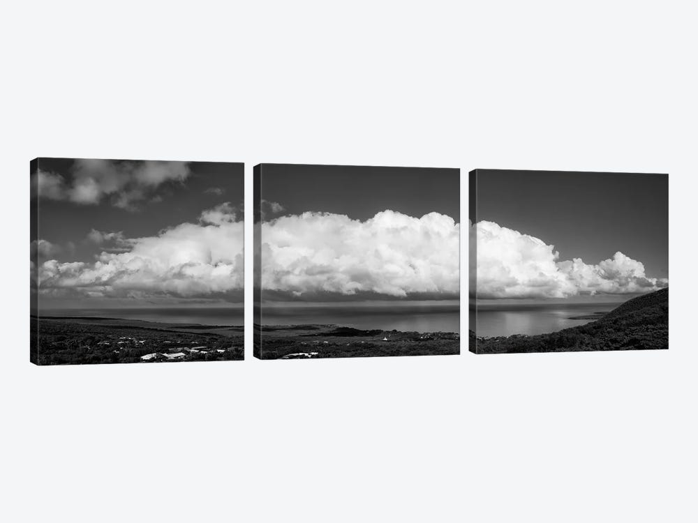 View Of Sea And Cloud On Sky, South Kona, Hawaii, USA by Panoramic Images 3-piece Canvas Art