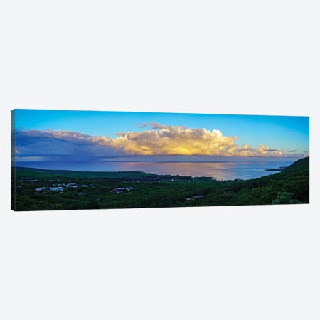View Of Sea And Coastline, South Kona, Hawaii, USA Canvas Print #PIM16066} by Panoramic Images Art Print