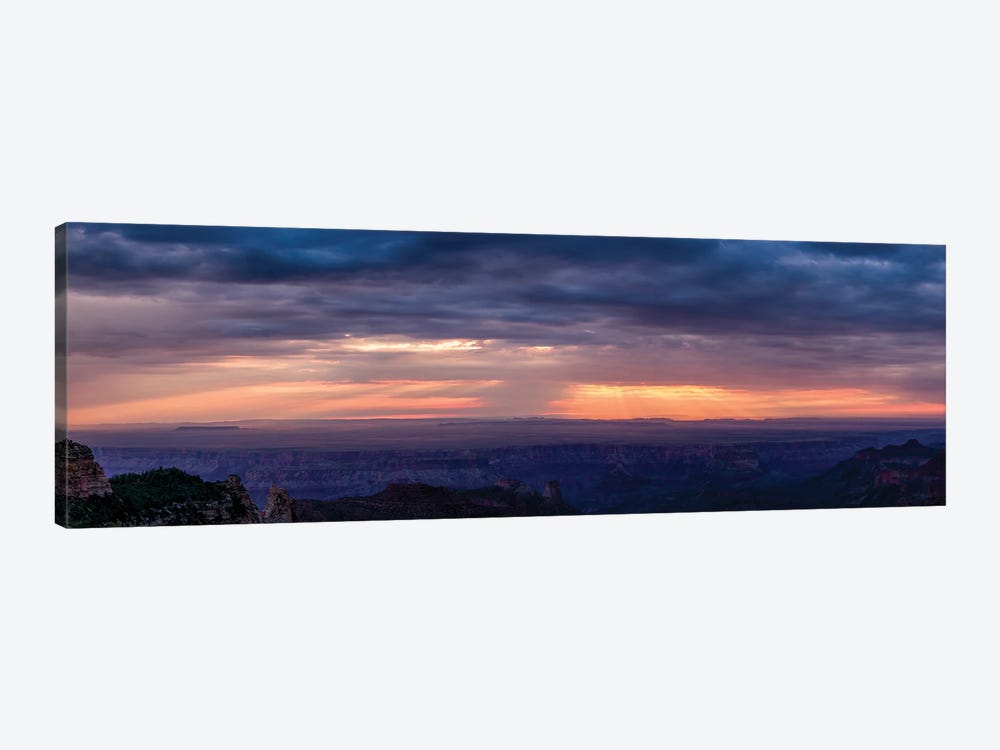 View Of Sunlight Through Clouds, Grand Canyon, Arizona, USA by Panoramic Images 1-piece Canvas Print