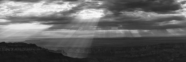 Arizona: View Of Sunlight Through Clouds, Grand Canyon, Arizona, USA by Panoramic Images