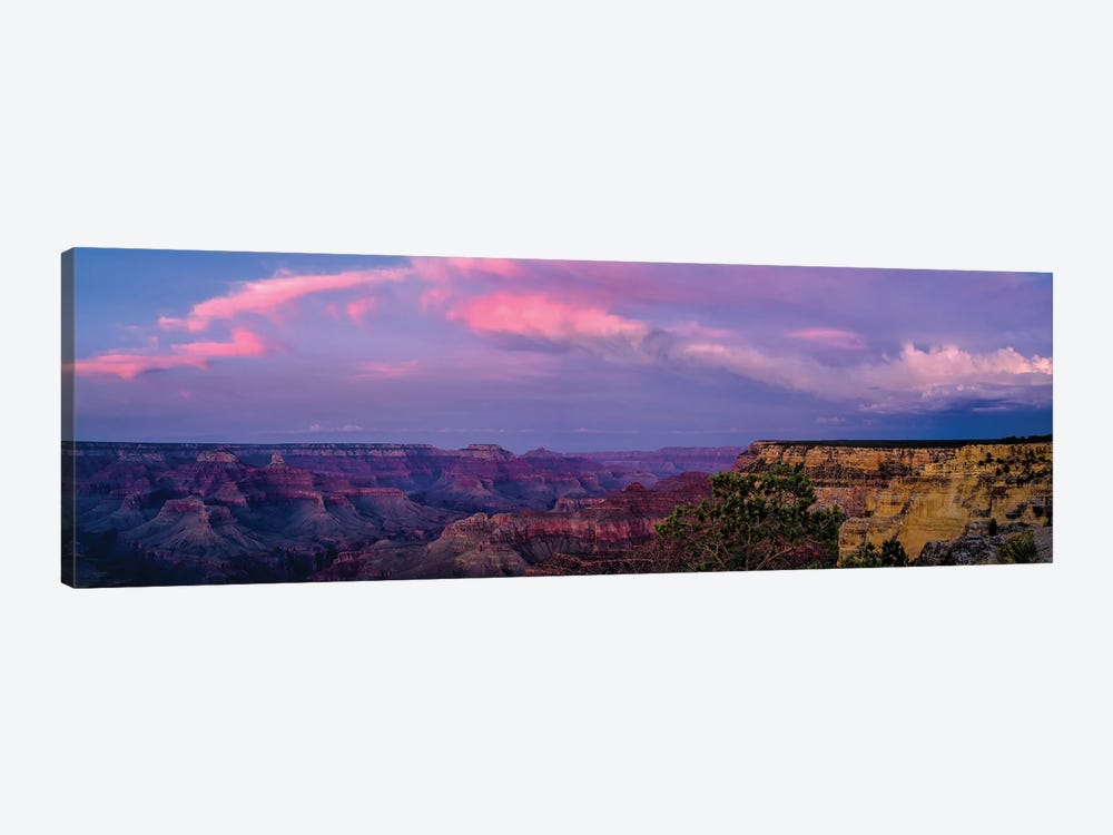 View Of Sunset Over Canyon, Grand Canyon, Arizona, USA by Panoramic Images 1-piece Canvas Print