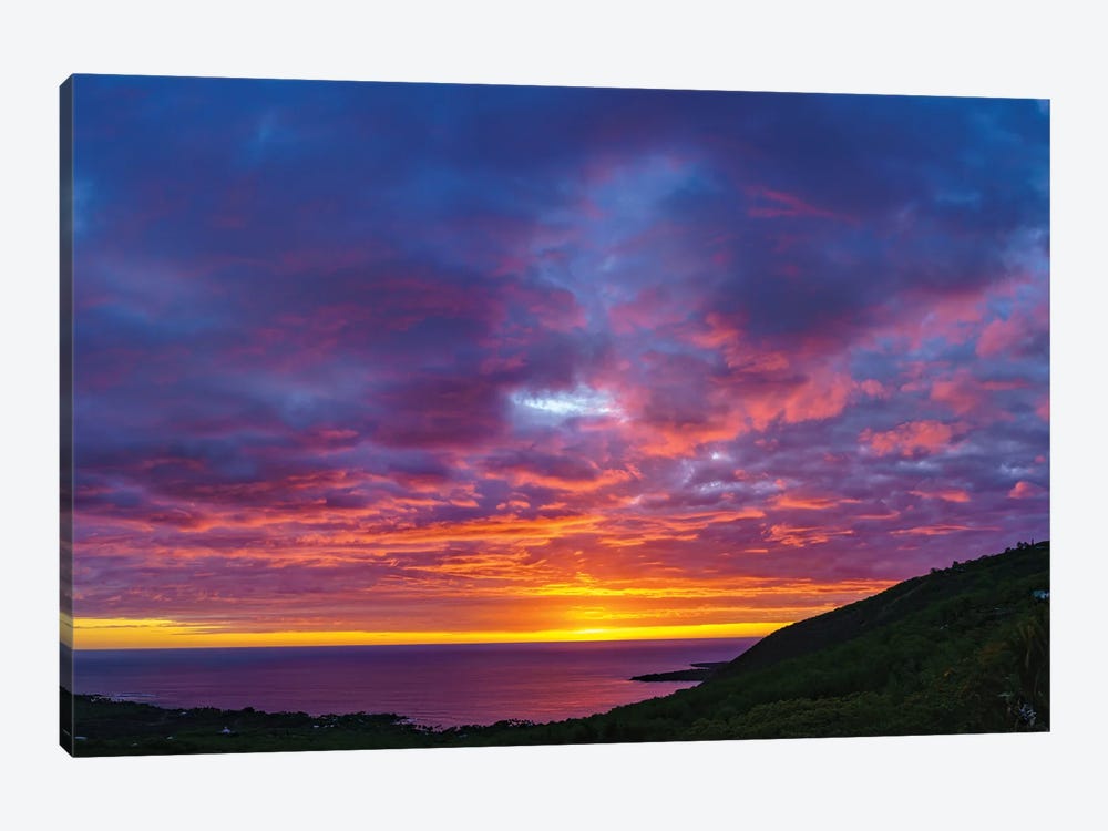 View Of Sunset Over Sea, Kealakekua Bay, Hawaii, USA by Panoramic Images 1-piece Canvas Wall Art