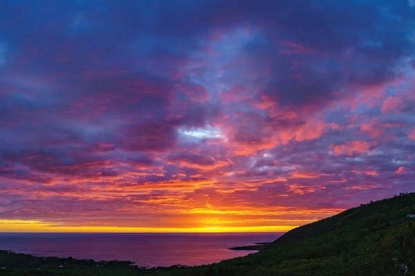 The Big Island (Island Of Hawai'i): View Of Sunset Over Sea, Kealakekua Bay, Hawaii, USA by Panoramic Images