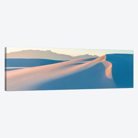 White Gypsum Sand Dunes In Desert And Under Clear Sky, White Sands National Monument, New Mexico, USA Canvas Print #PIM16077} by Panoramic Images Canvas Wall Art