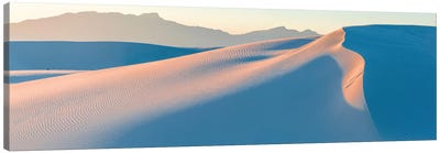 White Gypsum Sand Dunes In Desert And Under Clear Sky, White Sands National Monument, New Mexico, USA Canvas Art Print - Desert Landscape Photography