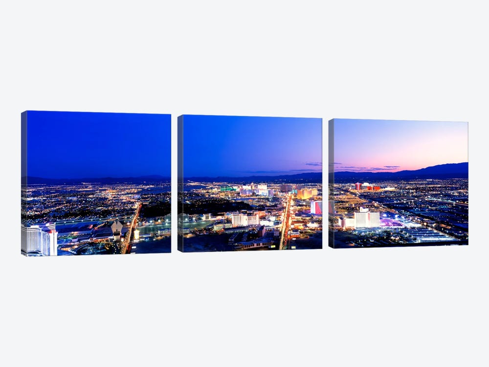 Las Vegas Strip, Nevada, USA by Panoramic Images 3-piece Canvas Art