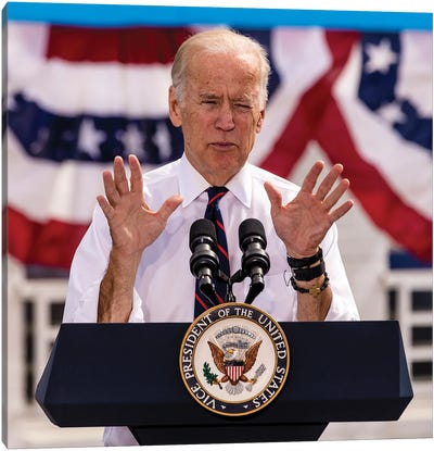Vice President Joe Biden Campaigns In Nevada For Democratic Candidates, October 13, 2016 Canvas Art Print - Joe Biden